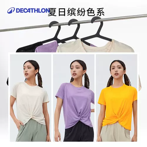 Спортивная летняя быстросохнущая футболка для спортзала, одежда для йоги, короткий рукав, для бега, оверсайз