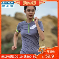 Áo thun thể thao Decathlon nữ mới ngoài trời chạy bộ thoáng mát áo sơ mi ngắn tay thoáng khí RUN C áo thun tanktop nam