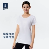 Хлопковая летняя одежда для йоги, спортивная футболка для спортзала, короткий рукав, свободный крой