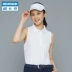 Quần áo golf Decathlon nữ nhanh khô tay áo ve áo ngắn tay áo thun không tay mùa xuân mới - Áo polo thể thao Áo polo thể thao
