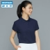 Quần áo golf Decathlon nữ nhanh khô tay áo ve áo ngắn tay áo thun không tay mùa xuân mới - Áo polo thể thao Áo polo thể thao