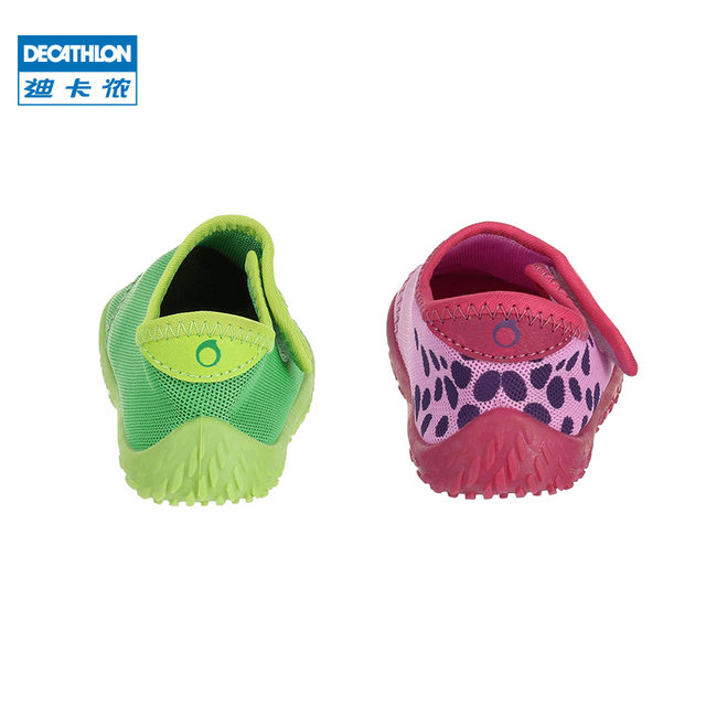 Decathlon ເດັກຊາຍແລະເດັກຍິງ sandals indoor beach shoes children's soft bottom breathable mesh summer anti-slip Velcro IVS3