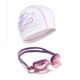 [Расширенный набор] Фиолетовый + шапочка для плавания из силиконовой сетки L