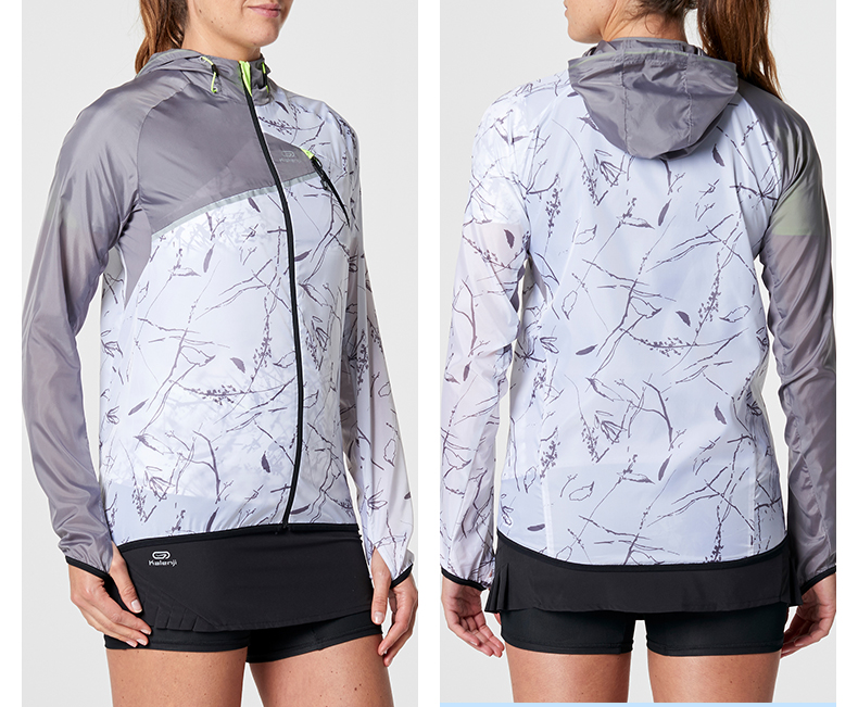 Decathlon thể thao áo gió của phụ nữ mới mùa xuân và mùa thu mỏng ngoài trời thoáng khí chạy da áo gió áo khoác RUN C áo khoác gió nam cao cấp