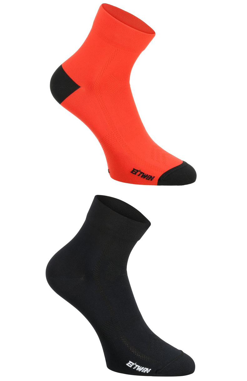 Vớ đi xe đạp Decathlon nhiều màu sắc thoáng khí nhanh chóng đi xe đạp thể thao RBTWIN tất thể thao