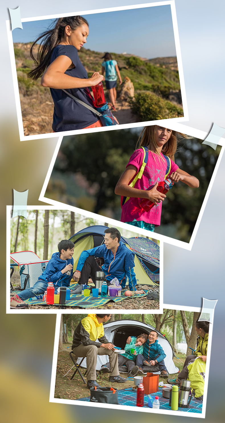 Decathlon cốc thể thao ngoài trời tritan nhựa trong suốt cầm tay cốc ấm đun nước QUMC - Tách ly uống nước