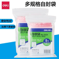 Del Ziplock Bag Transparent Tea Cell Phone Mask Food Bag Sealed Bag Sealed Plastic Large Sample Bag