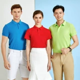 Летняя хлопковая футболка polo для работы, делается под заказ, короткий рукав