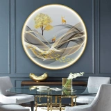 Jinlu String Sound Light Luxury Decorative Decorative Painting с лампой светодиодные волосы световые волосы круглый ресторан роспись коридоры заканчиваются краской