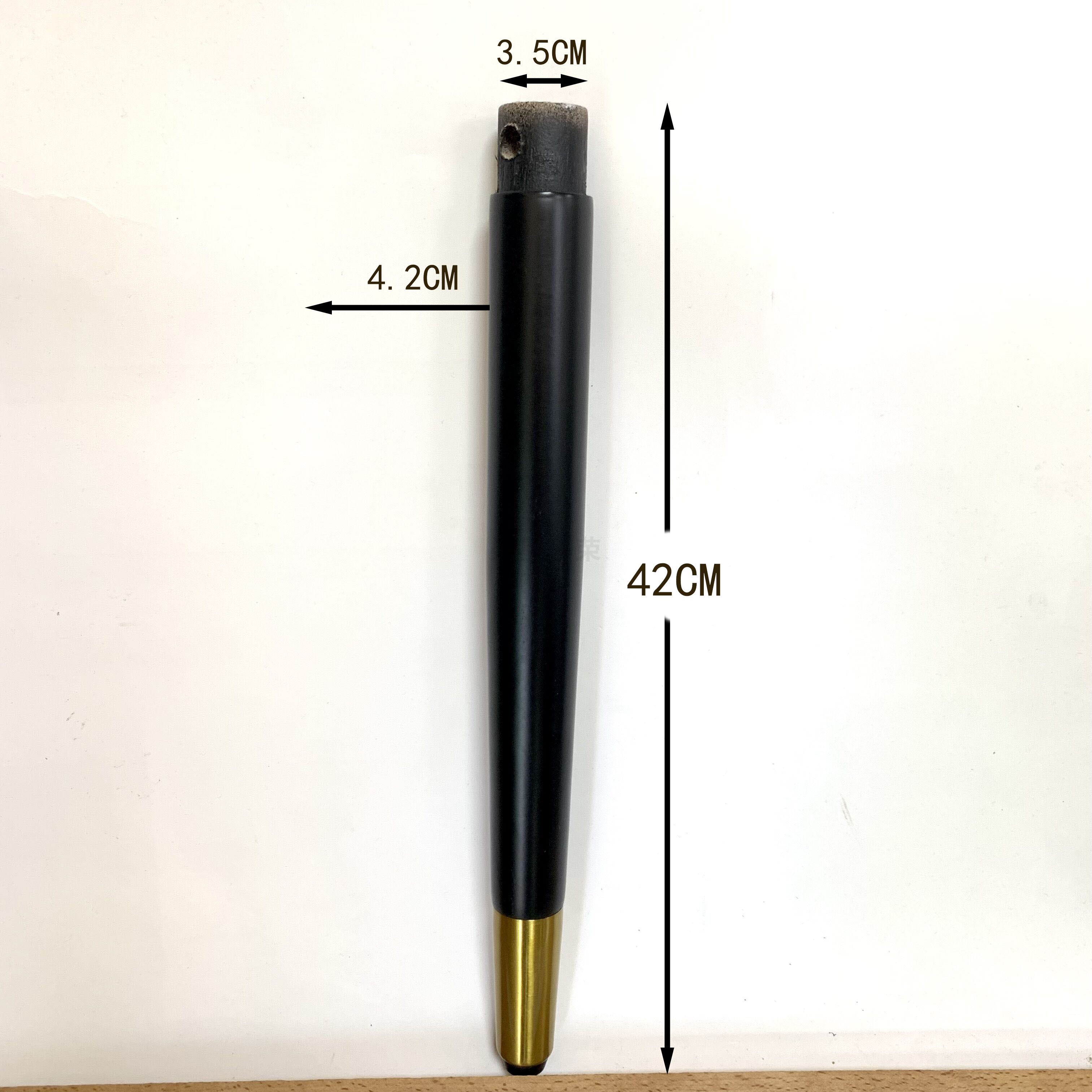 Solid wood copper cover dining table and chairs legs Nordic minimalist black wood long wooden feet log furniture feet Pineapple Chair Wooden Legs-Taobao