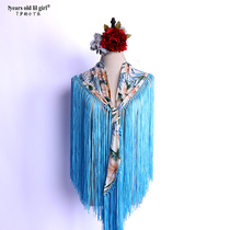 Flamenco Flamenco Spanish large shawl scarf tassel European flower show 2021 new CB14