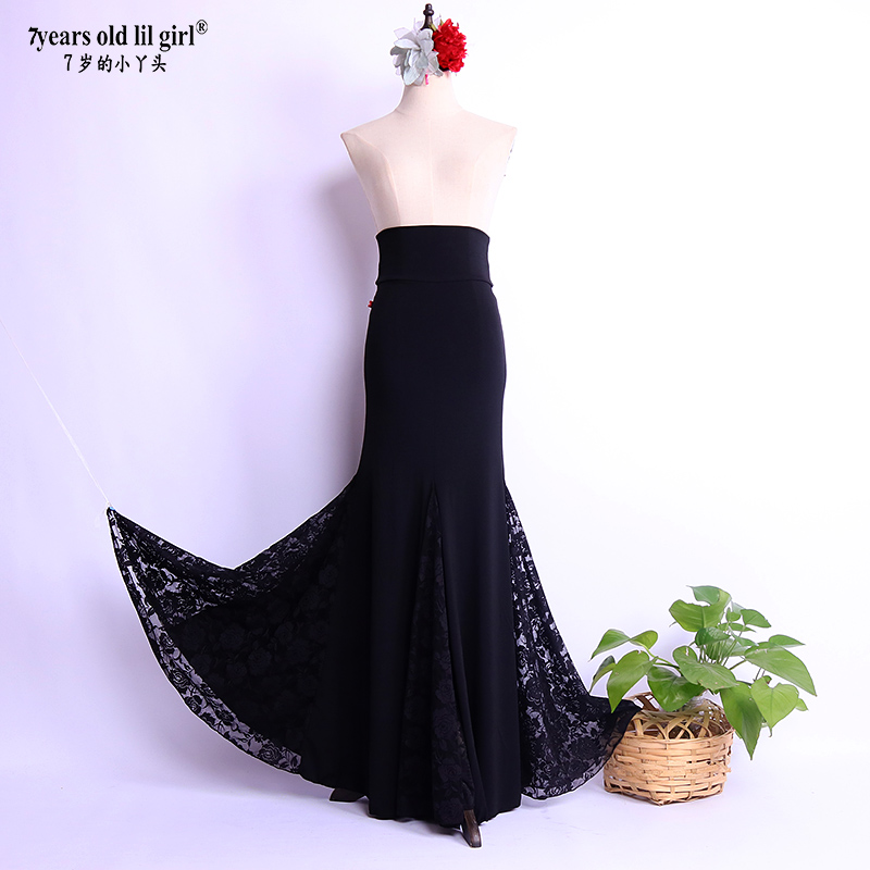Dance clothes Spanish flamenco dance skirt female 2021 new Norwegian hemp insert large swing skirt hot sale DTT12