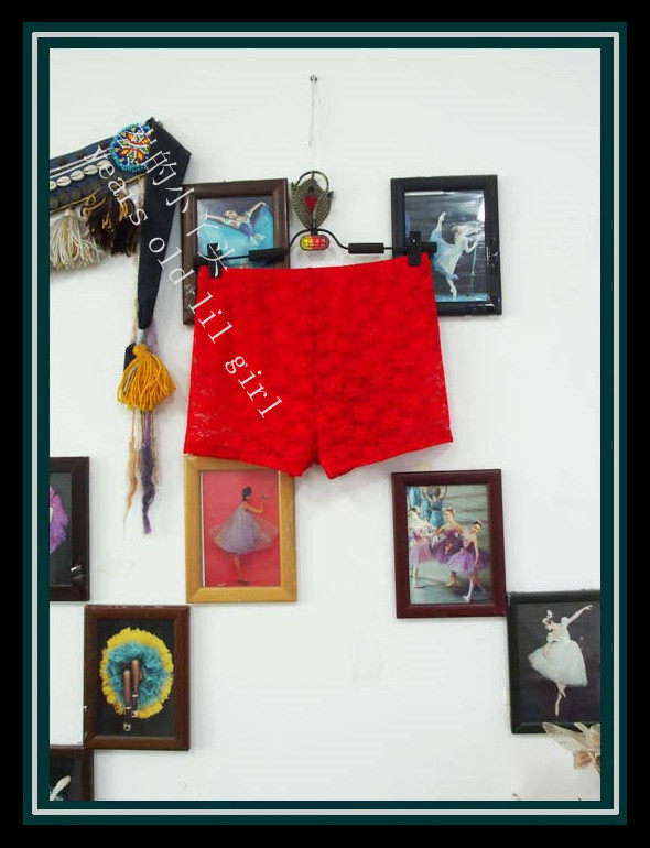 Belly dancing hot sale yoga anti-walking lace three-point pants leggings life dual-purpose little girl classic CB89