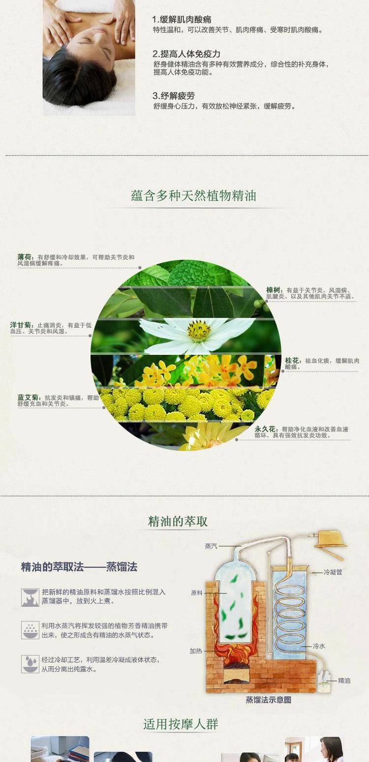 Dotray So nhẹ Compound Essential Oil 5ml Massage làm giảm mệt mỏi cơ và khớp và đau nhức - Tinh dầu điều trị tinh dầu trà trắng