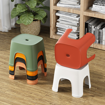 Small stool Plastic bench Household childrens stool Cartoon thickened non-slip foot rubber stool Foot baby low stool bath