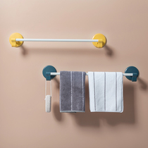 Towel rack toilet non-perforated bathroom hanger bath towel slippers rack toilet wall hanging single pole with adhesive hook