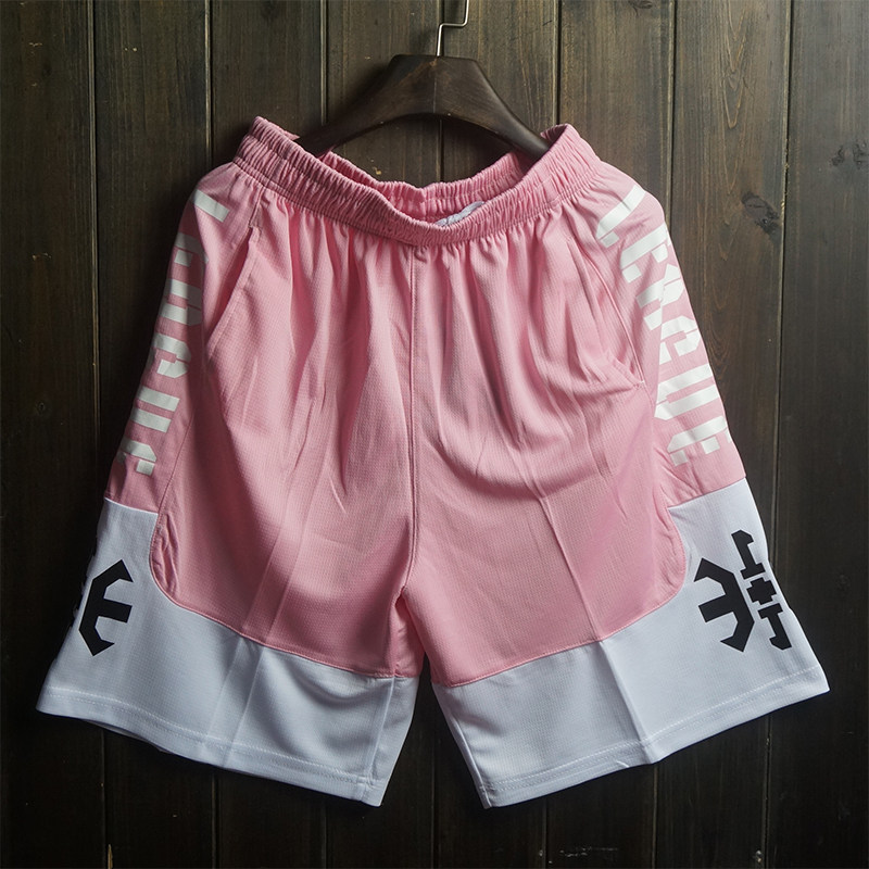 Basketball pants Men's trendy sports shorts Fitness running summer knee breathable loose street training knee five-point pants