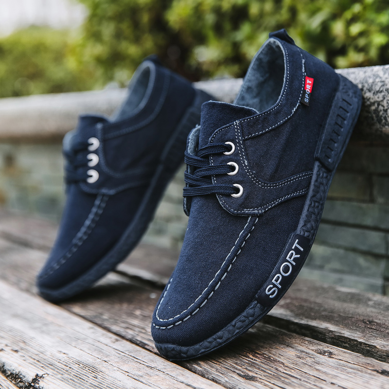 2022 spring men's canvas shoes wild Korean version tide breathable work shoes old Beijing men's shoes sports casual shoes