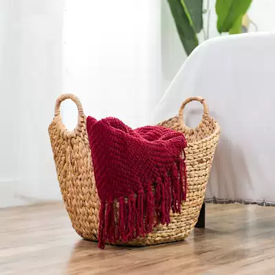 Rattan Pinju American storage clothes frame dirty clothes bucket dirty clothes basket storage basket storage basket home large woven rattan