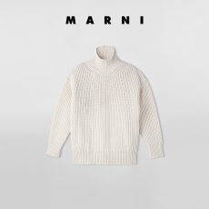 Трикотаж marni 早秋系列2020新款 女士纯色落肩高领针织衫毛衣