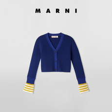 Трикотаж marni 早秋系列2020新款 女士袖口拼接针织开衫毛衣
