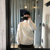 YAOKOLA super soft and comfortable autumn and winter rabbit velvet semi-turtleneck solid color Korean loose bottoming sweater men and women