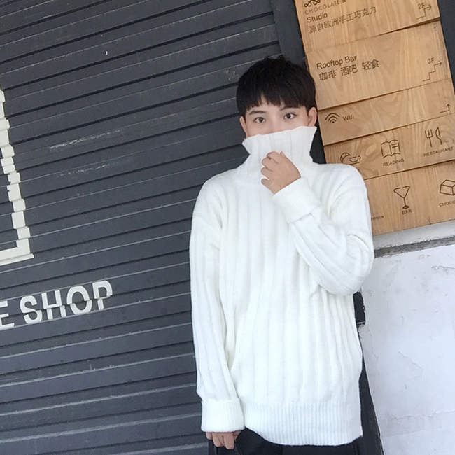 Khuyên dùng siêu mềm Áo len mỏng mỏng cashmere dày Nhật Bản áo len nửa cổ nam và nữ phiên bản màu Hàn Quốc áo thun nam