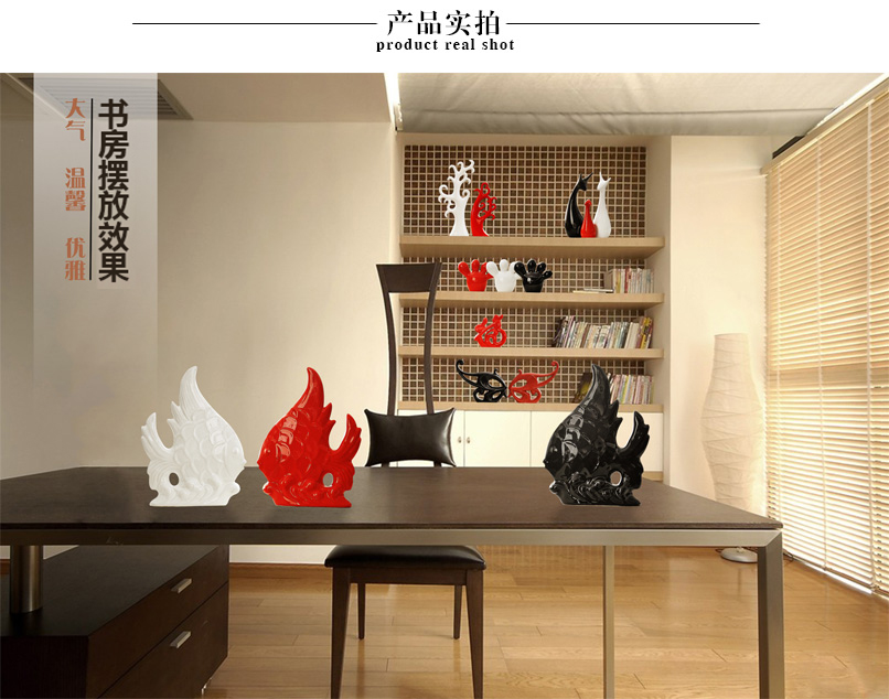 Household act the role ofing is tasted wedding gift ceramics handicraft sitting room adornment furnishing articles furnishing articles home decoration waves fish ceramics