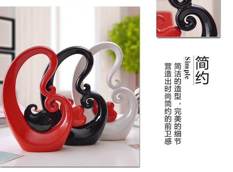 Modern ceramic arts and crafts creative home furnishing articles wedding gift for the sitting room TV ark, adornment