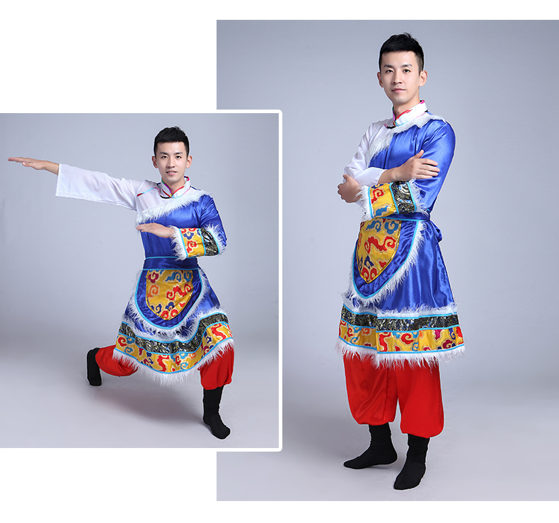 Trang phục Tây Tạng nam trang phục biểu diễn trang phục Tây Tạng shop ban do dan toc