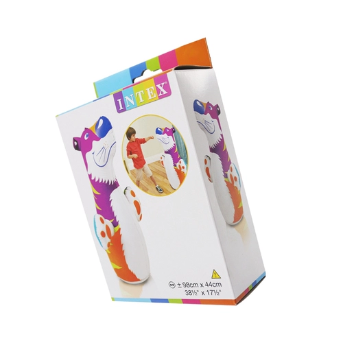 INTEX Надувная большая неваляшка для спортзала, боксерская интеллектуальная игрушка, раннее развитие