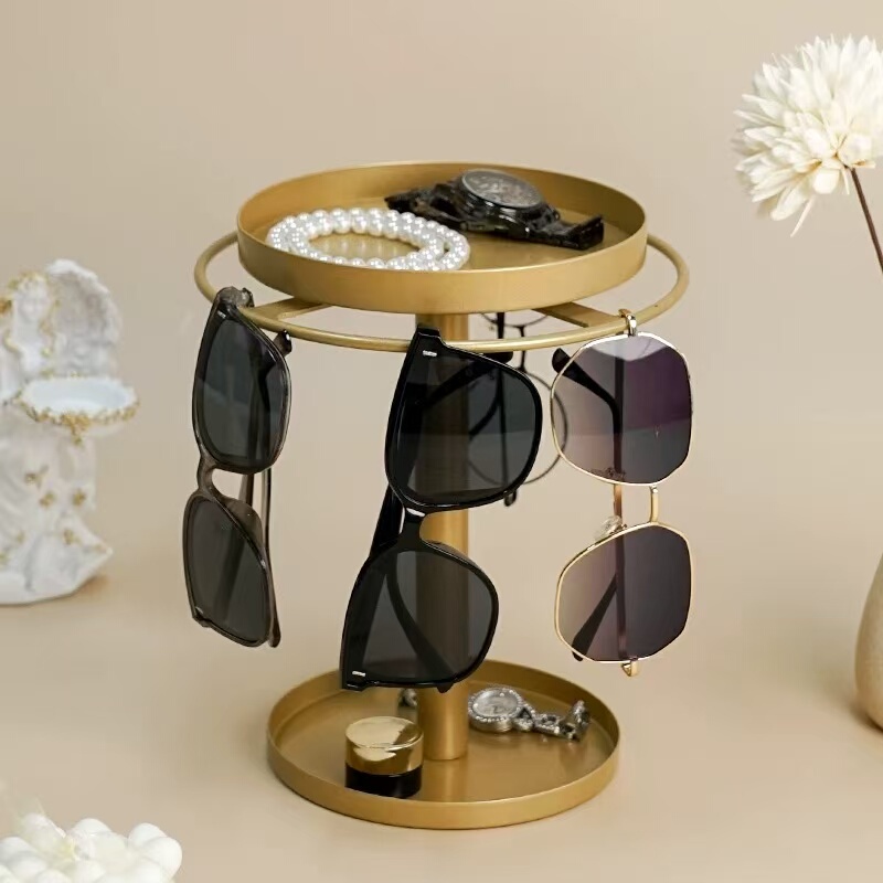 European-Style Glasses Storage Rack 360 ° Rotating Sunglasses Storage Rack, Glasses Display Rack, Multi-Functional Storage