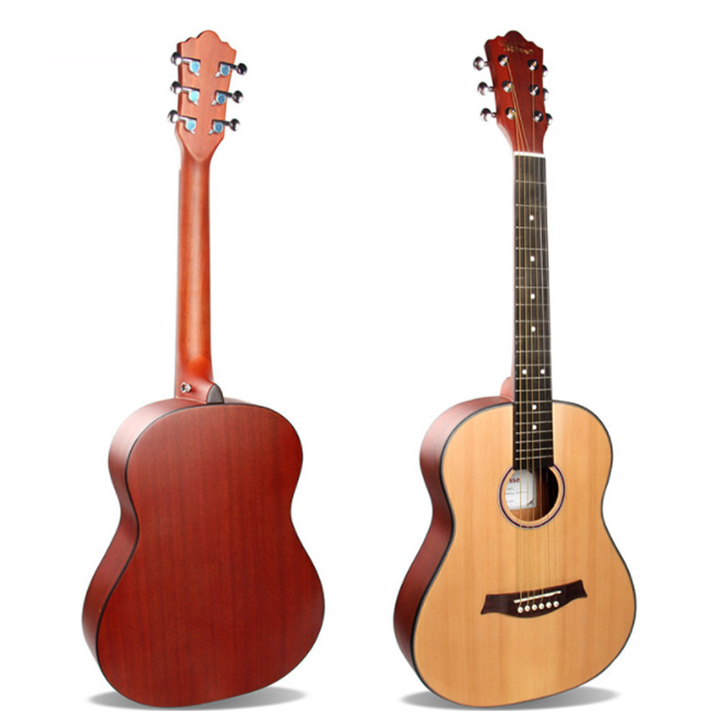 34 inches 36 inches of spruce Shabili started to learn guitar