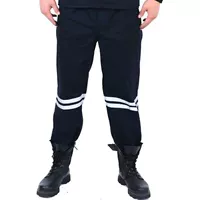 Брюки черного шахтера (двойная антисветная полоса)