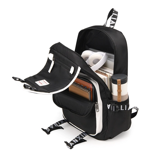 Вместительный и большой школьный рюкзак, сумка для путешествий, сумка через плечо, для средней школы, в корейском стиле