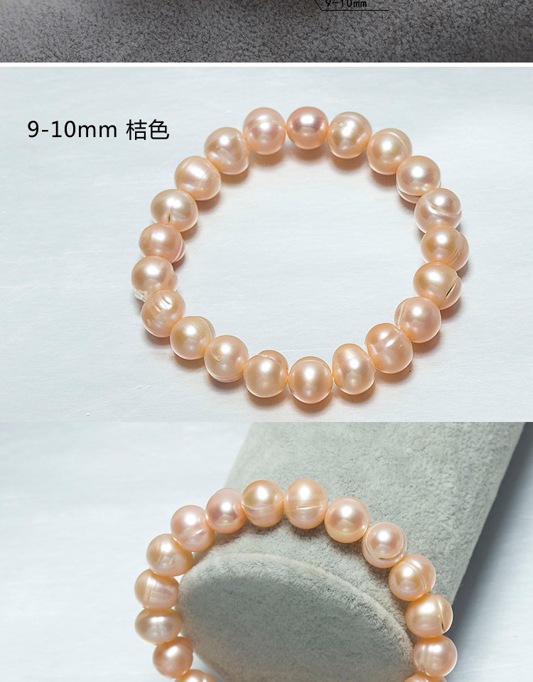 Vòng đeo tay ngọc trai tự nhiên giá cực thấp 9-10-11mm Vòng tay ngọc trai tròn - Vòng đeo tay Clasp vòng dâu tằm