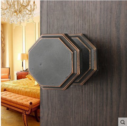 American copper lock American black spherical lock indoor European room door lock toilet bathroom antique door lock LP1246