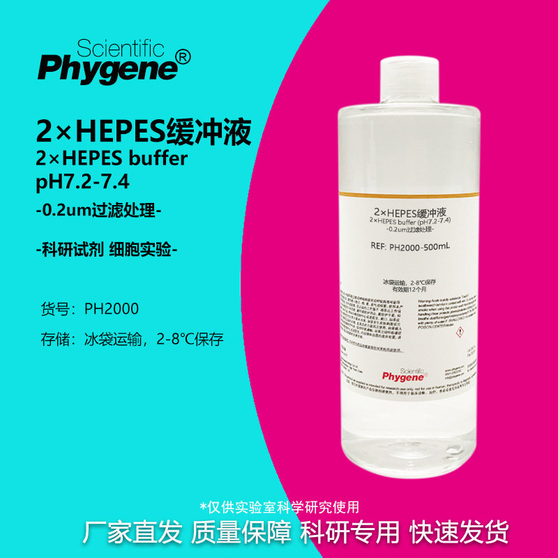 2&times;HEPES缓冲液 HEPES溶液 细胞生物实验 500ML [PH2000 PHYGENE]