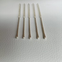 Pure silver eye wash silver beads old-fashioned ear SPA eye washing tool silver needle ancient method handmade four sets of eye rings