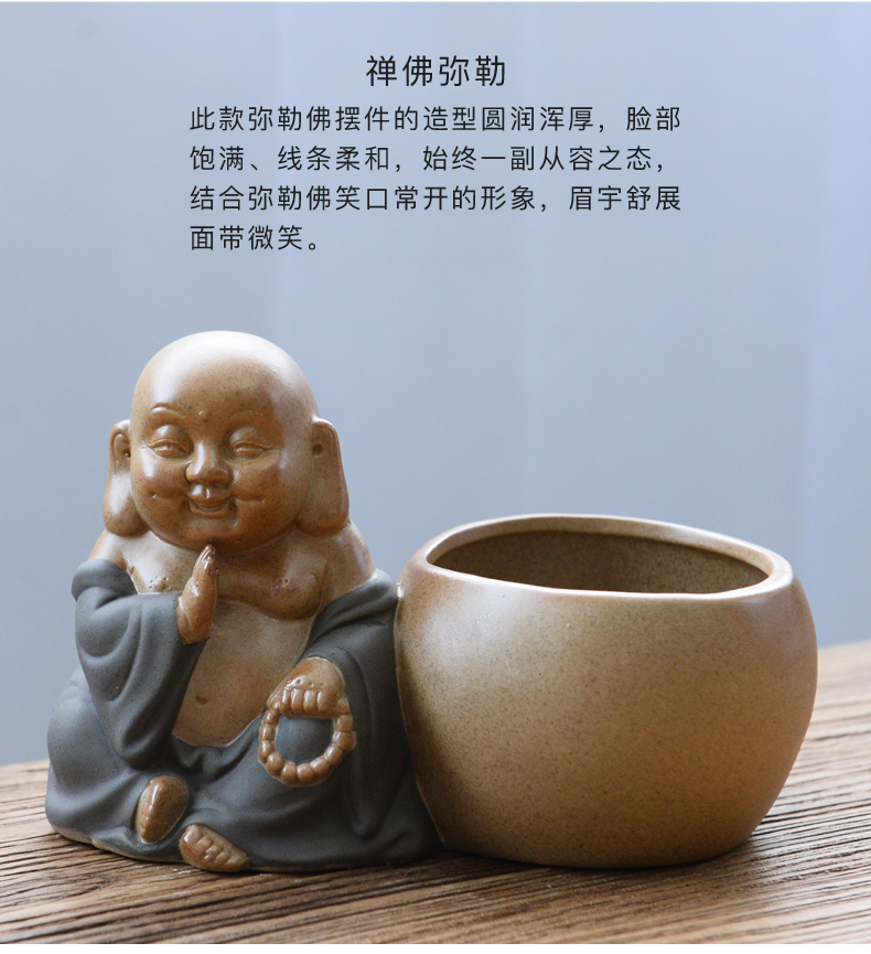 Fleshy zen flowerpot ceramic maitreya desktop furnishing articles asparagus pot potted flower implement small old running the furnishing articles flowers