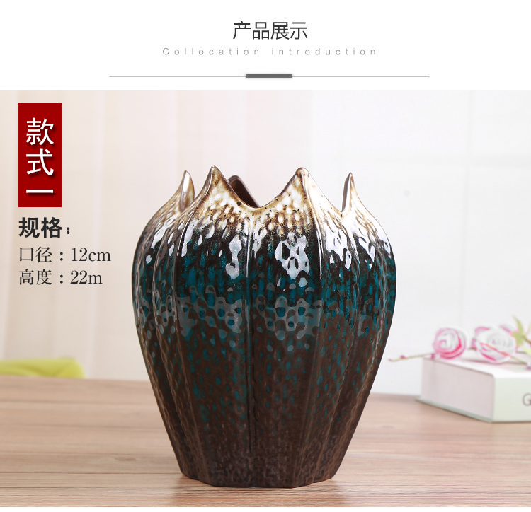 Bình hoa cao cấp châu Âu hoa khô đầy sao hoa chèn hoa hồng lily bình hoa phòng khách trong nhà trang trí hoa - Vase / Bồn hoa & Kệ chậu nhựa treo