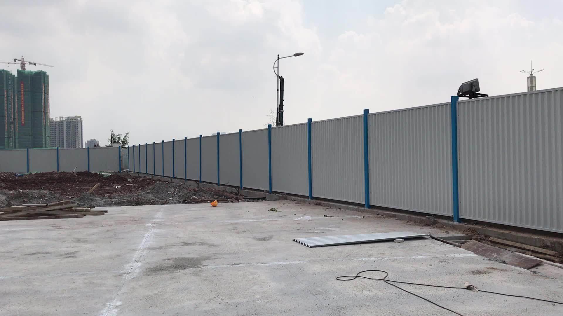 Corrugated Sheet Free Standing Temporary Steel Hoarding Panel Fencing Buy Galvanized Steel