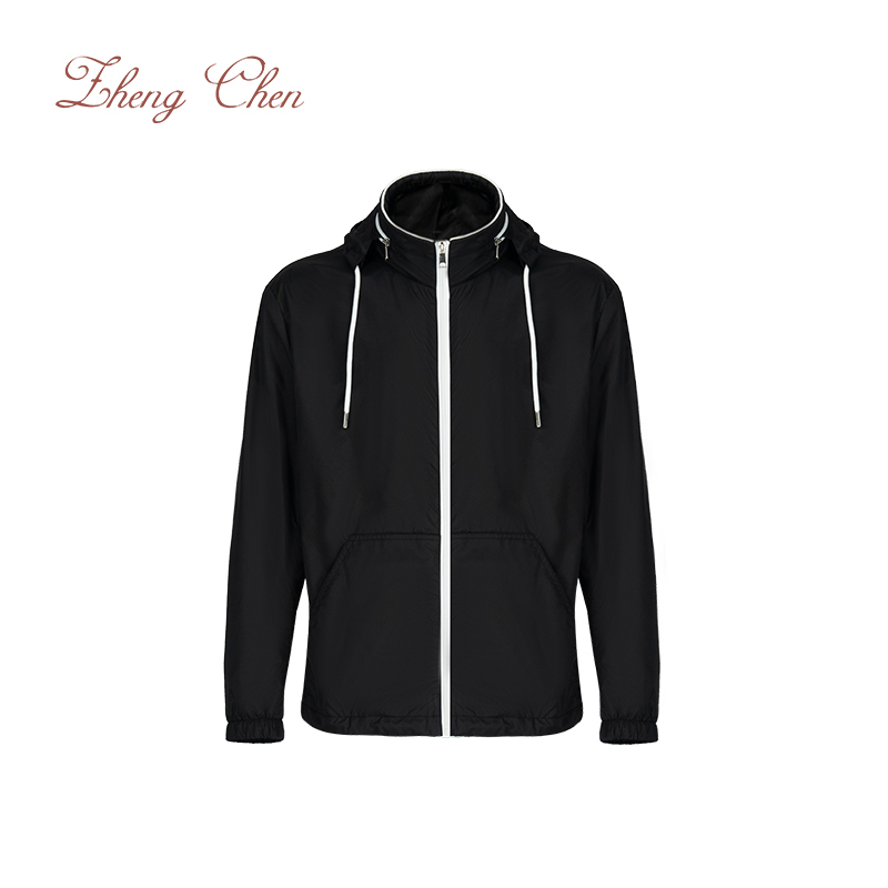 Zhengchen/正辰 High-End Black Label Italian Limonta Parachute Nylon Color-Block Zipper Jacket