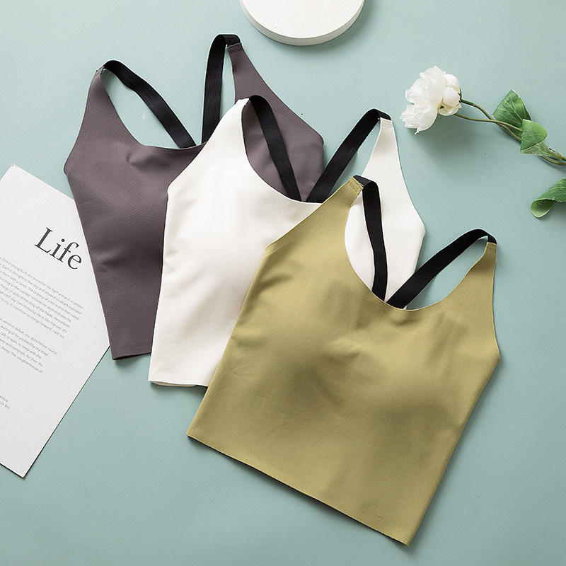 Beauty back harness vest woman with chest cushion one-piece Y type without marks in the chest lap Modale to bottom wrap chest underwear