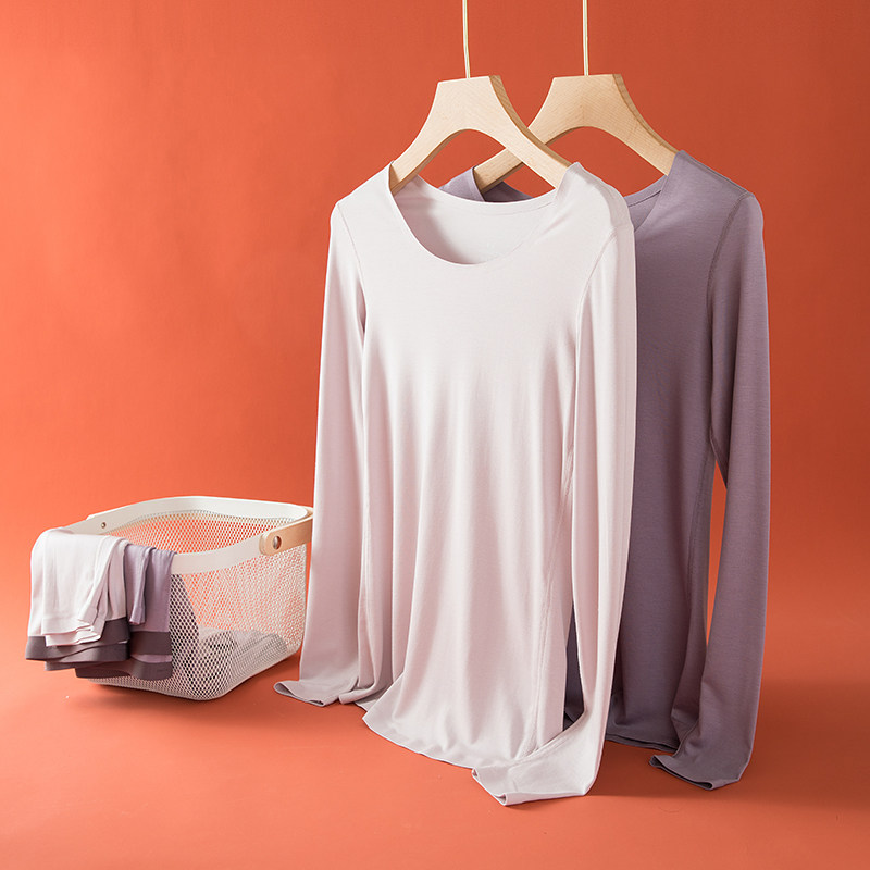 Modell fever coat ladies suit tight without marks and autumn clothes with undershirt thin and beautiful body blouse for spring and autumn