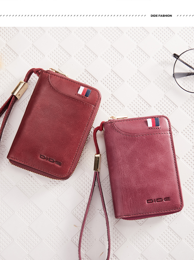 Dede new key bag nữ dây kéo da đa chức năng khóa thắt lưng túi key đa chức năng dung lượng lớn gói thẻ sáng tạo - Trường hợp chính ví nữ dễ thương