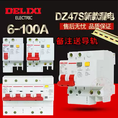 Delixi leakage circuit breaker protector household small leak protection switch DZ47sLE 2p 32A40A63A