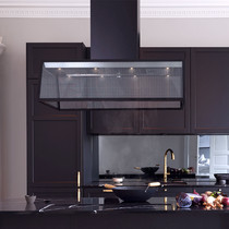 Nordic Sweden imported fjaraskupan black white Prisma glass art 80cm Mid Island range hood