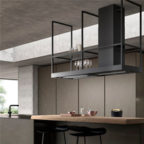 Italy imported faber faber T-shelf matt black titanium 180cm large household Mid Island range hood