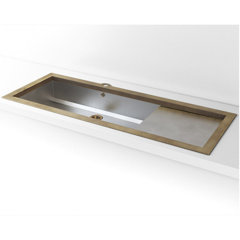 Italy imported OfficineGullo Augustine 120cm brass handmade kitchen sink